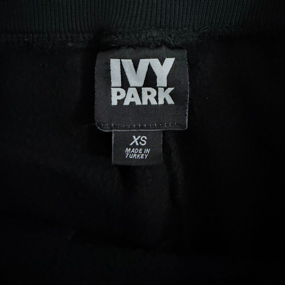 Ivy Park Women’s Black Sweatpants Large White Logo Size XS Joggers High Waist - Picture 3 of 5